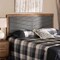 Baxton Studio Iden ModernDark Grey Fabric Upholstered and Walnut Brown Finished Wood Headboard-King 192-11545-ZORO - alternate 1